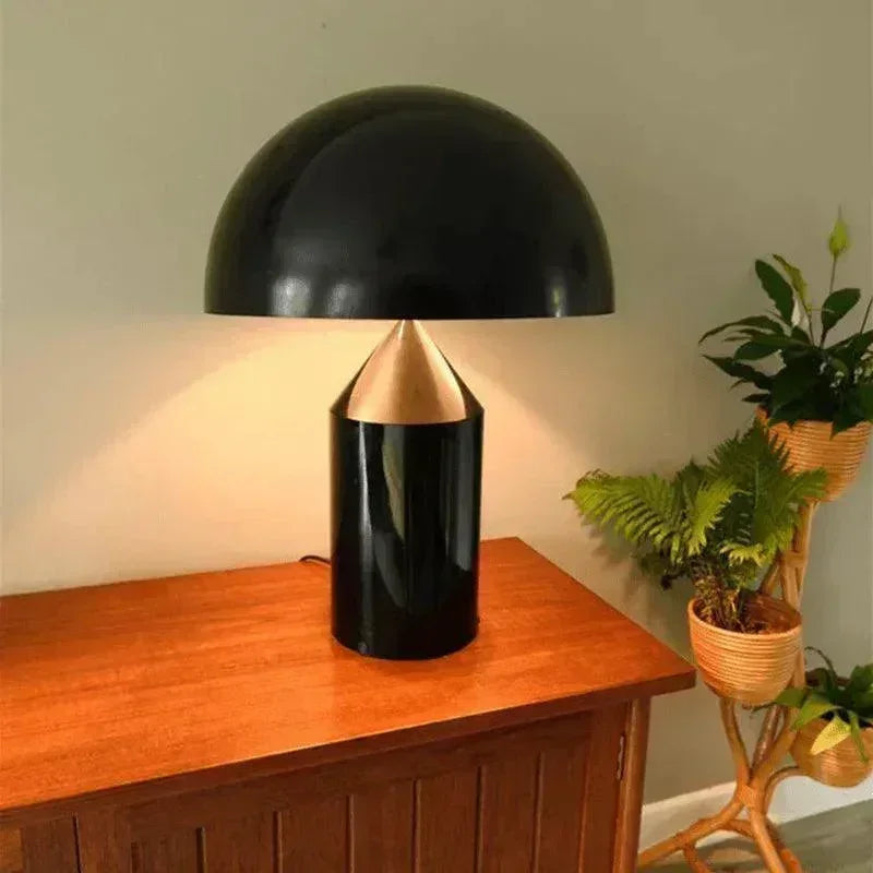Modern Creative Mushroom Shaped Table Lamp (White / Black / Black and Gold / Gold) - Besontique Home