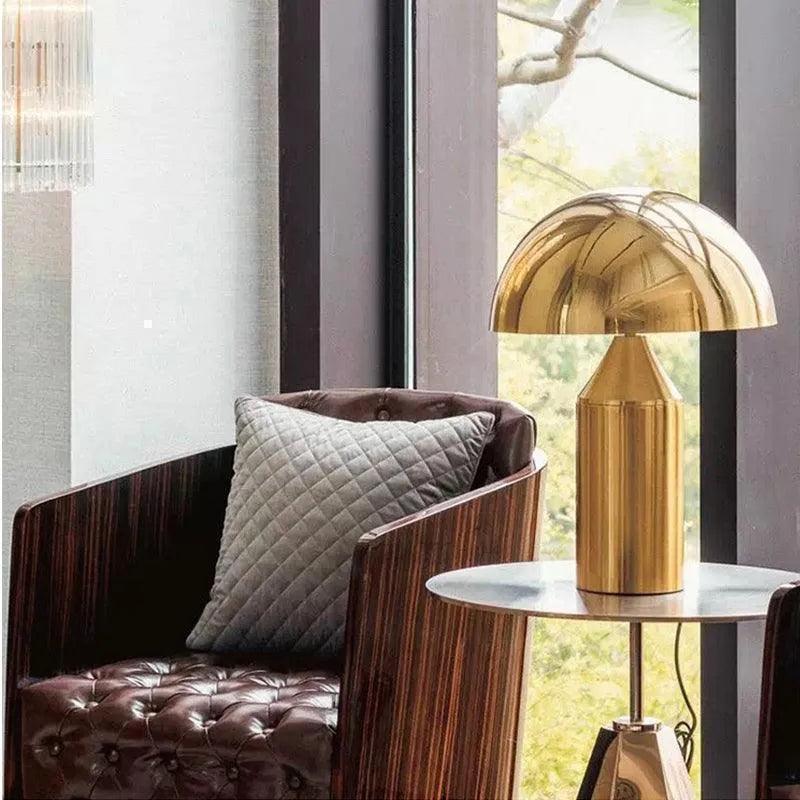 Modern Creative Mushroom Shaped Table Lamp (White / Black / Black and Gold / Gold) - Besontique Home