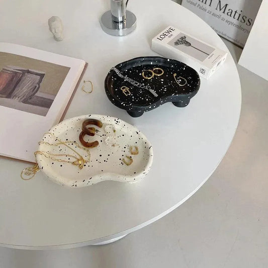 Modern Ink Dots Irregular Storage Tray │ Jewelry Coffee Table Tray Organizer - Besontique Home