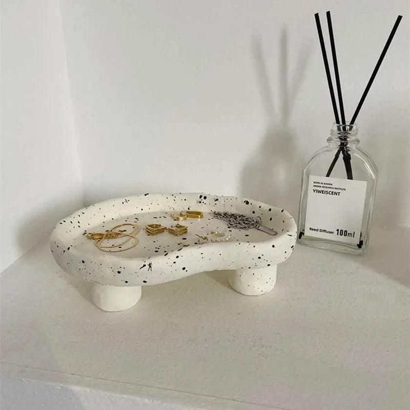 Modern Ink Dots Irregular Storage Tray β Jewelry Coffee Table Tray Organizer - Besontique Home