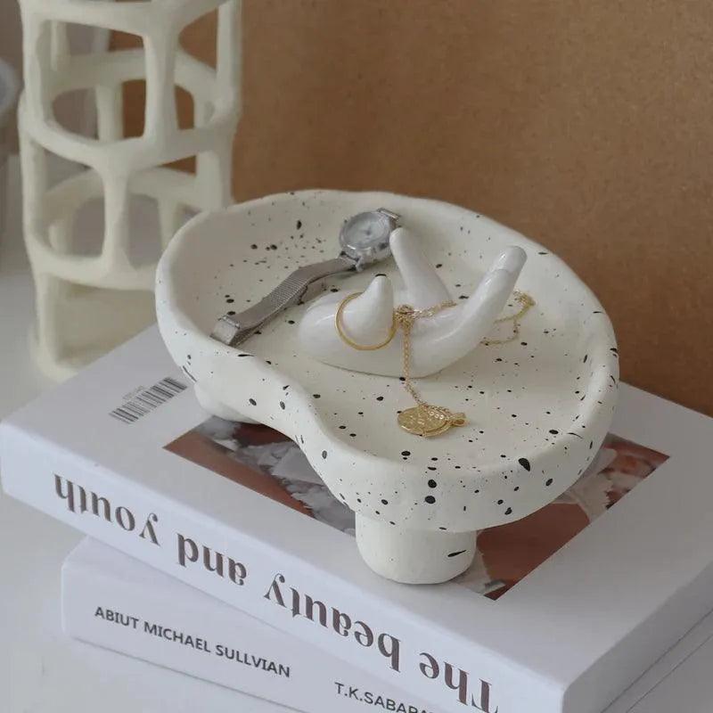 Modern Ink Dots Irregular Storage Tray β Jewelry Coffee Table Tray Organizer - Besontique Home