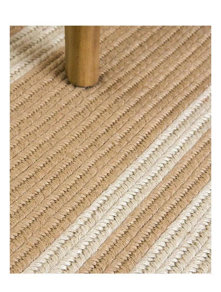 Modern Natural Jute Hand Woven Round Rug │ Minimalism Wear-resistant Durable Rug Mat - Besontique Home