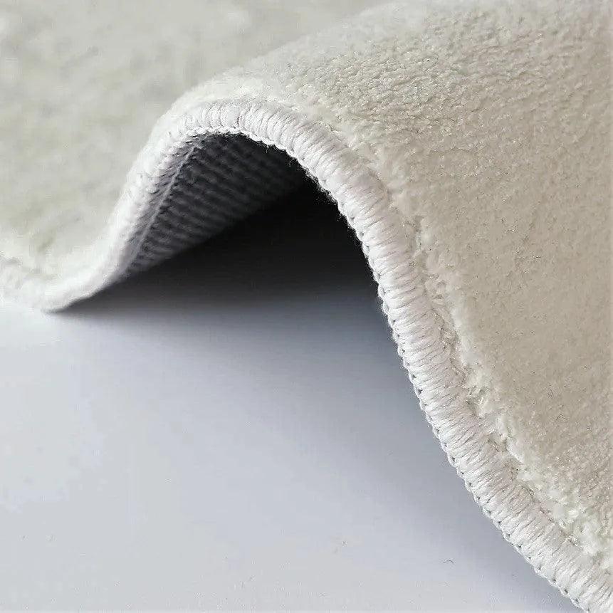 Modern Nordic Black White Solid Pattern Carpet │ Minimal Art Plush Soft Decorative Rug - Besontique Home