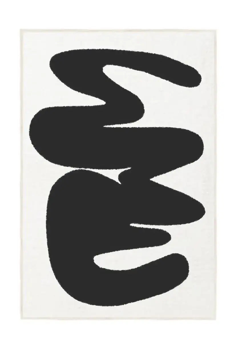 modern-nordic-black-white-solid-pattern-carpet-minimal-art-plush-soft-decorative-rug-besontique-home-72735 - Besontique Home