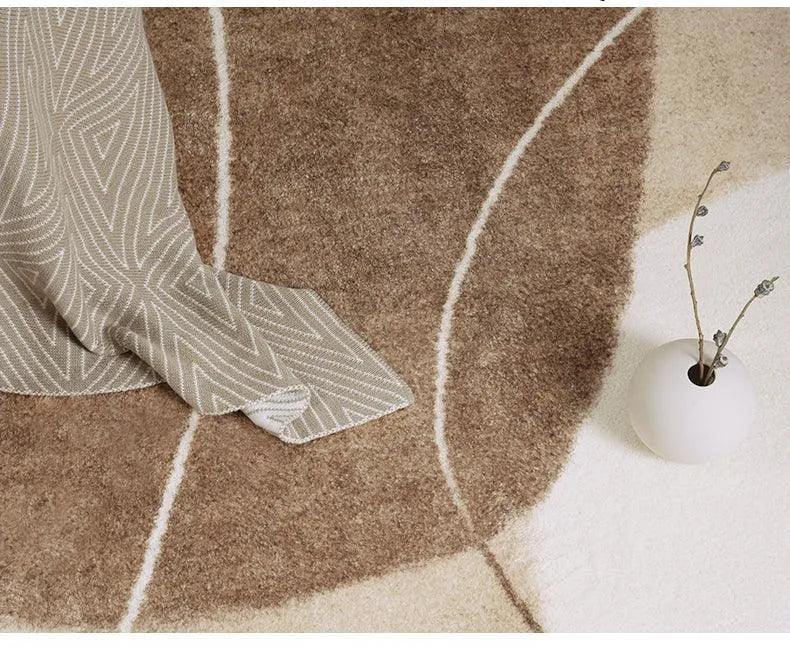 Modern Nordic Light Brown Beige Plush Carpet │ Luxury Non-slip Decorative Rug - Besontique Home