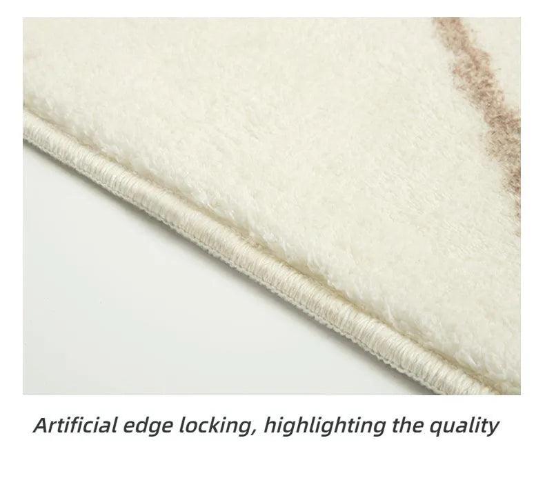 Modern Nordic Light Brown Beige Plush Carpet │ Luxury Non-slip Decorative Rug - Besontique Home
