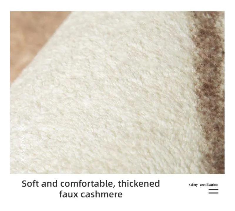 Modern Nordic Light Brown Beige Plush Carpet │ Luxury Non-slip Decorative Rug - Besontique Home