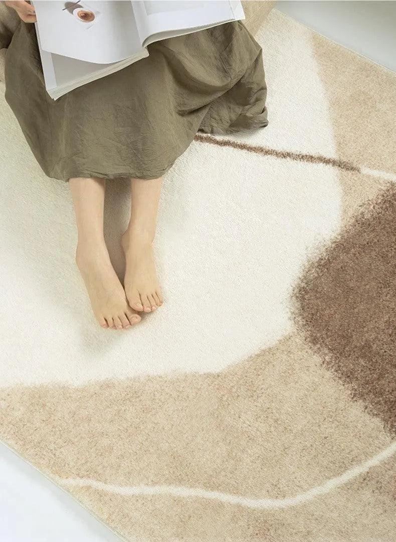 Modern Nordic Light Brown Beige Plush Carpet │ Luxury Non-slip Decorative Rug - Besontique Home