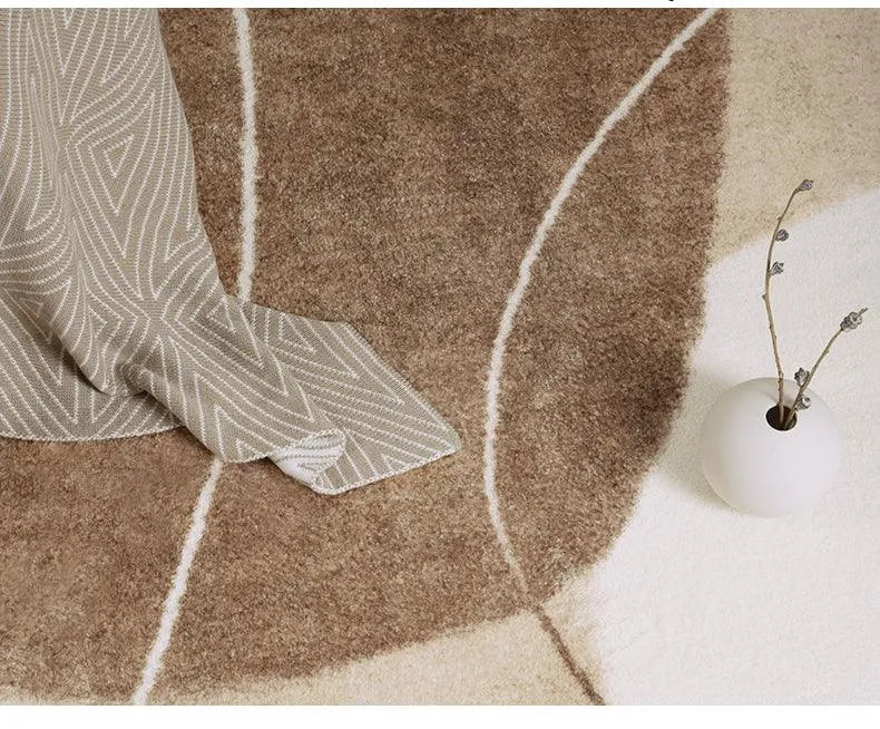 Modern Nordic Light Brown Beige Plush Carpet │ Luxury Non-slip Decorative Rug - Besontique Home