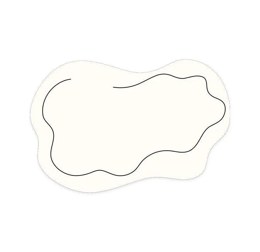 Modern Nordic One Line Irregular Carpet Rug │ For Living Room Bedroom Bedside - Besontique Home