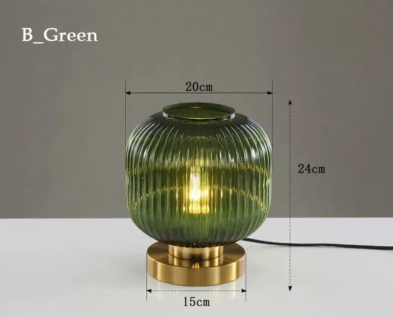 modern-nordic-stained-glass-table-lamp-light-white-amber-green-grey-besontique-home-81341 - Besontique Home