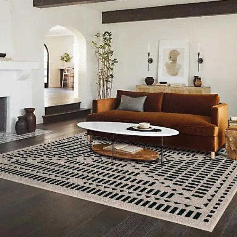 Modern Retro Light Luxury Plaid Carpet - Besontique Home