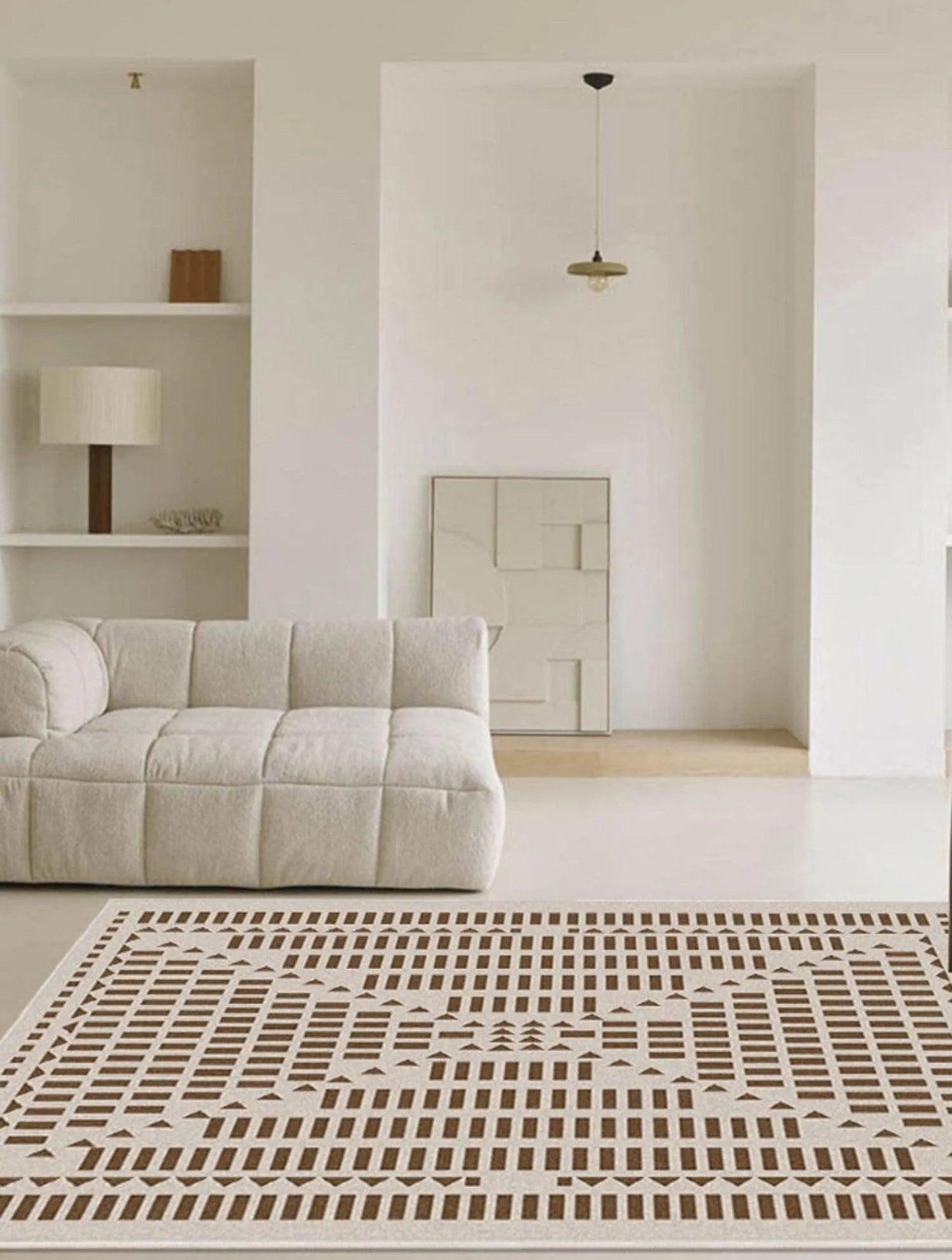 Modern Retro Light Luxury Plaid Carpet - Besontique Home
