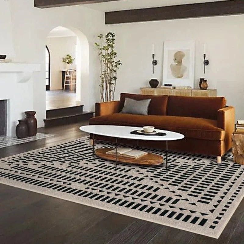 Modern Retro Light Luxury Plaid Carpet - Besontique Home