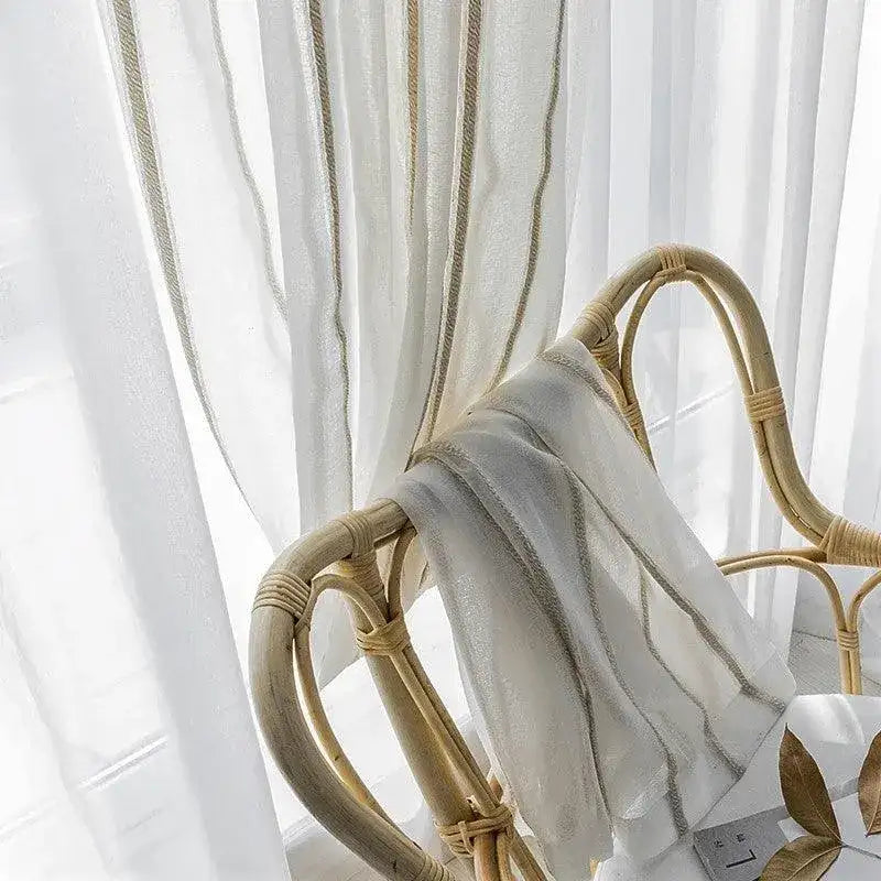 modern-rustic-linen-striped-curtain-gauze-white-voile-curtain-besontique-home-24690 - Besontique Home