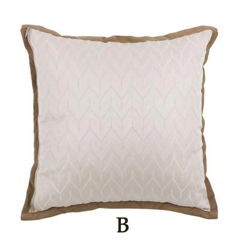 Modern Simple Geometric Elephant Pattern Cushion Cover │ Ivory Soft Decorative Couch Pillow Case - Besontique Home