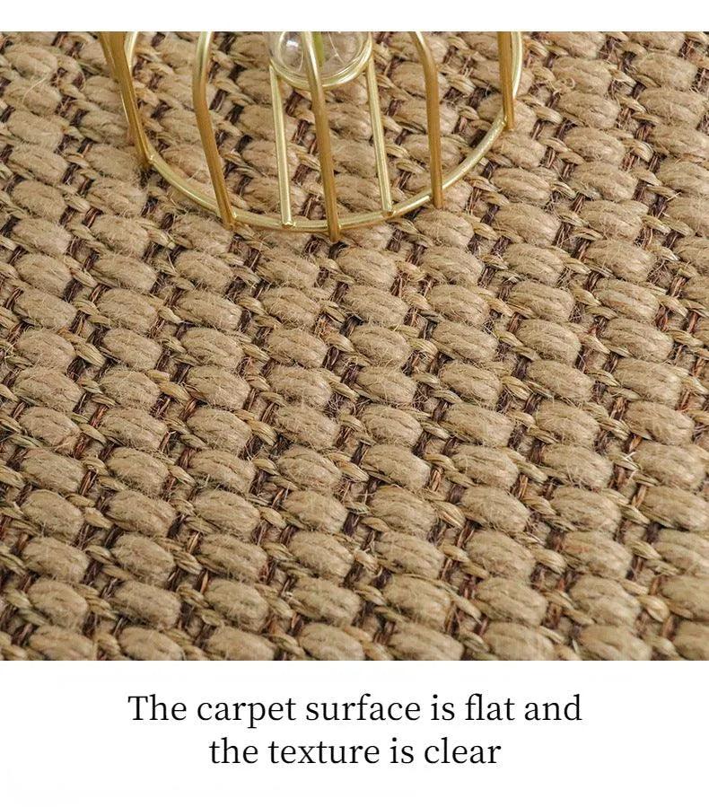 Natural Jute Hand Woven Home Decor Rug Carpet │ Modern Neutral Brown Soft Comfortable Mat - Besontique Home