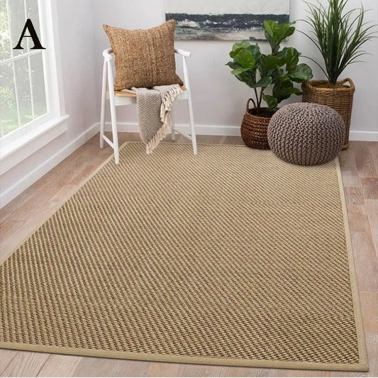 Natural Jute Hand Woven Home Decor Rug Carpet │ Modern Neutral Brown Soft Comfortable Mat - Besontique Home