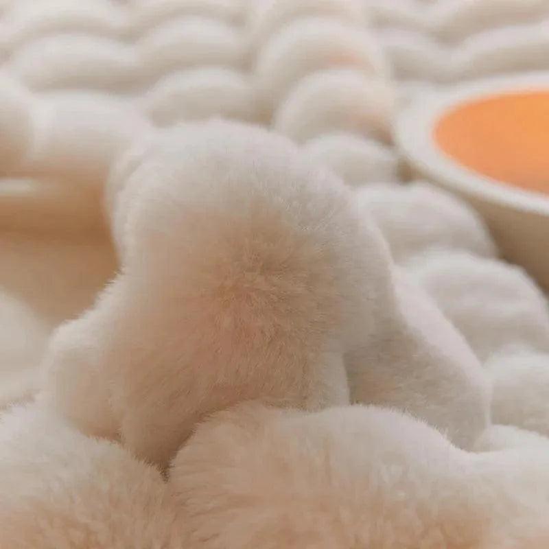 Neutral Luxury Fluffy Fur Throw Pillow │ High-end Warm Comfortable Cushions with pilling│ for Beds Living Room Sofa Home Decor - Besontique Home