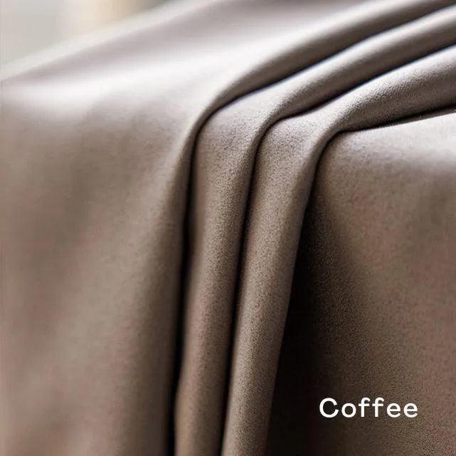 Neutral Solid Color Soft Blackout Curtains │ For Minimal Modern Home Decoration - Besontique Home