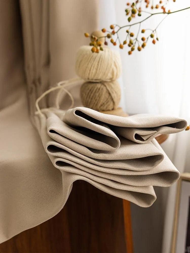 Neutral Solid Color Soft Blackout Curtains │ For Minimal Modern Home Decoration - Besontique Home