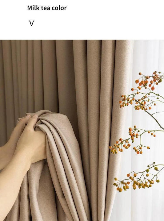 Neutral Solid Color Soft Blackout Curtains │ For Minimal Modern Home Decoration - Besontique Home