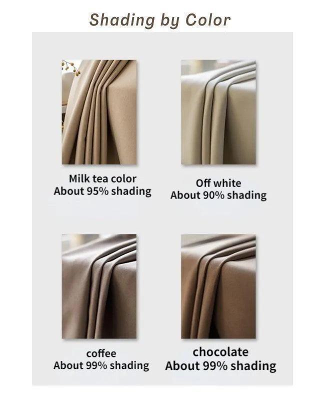 Neutral Solid Color Soft Blackout Curtains │ For Minimal Modern Home Decoration - Besontique Home