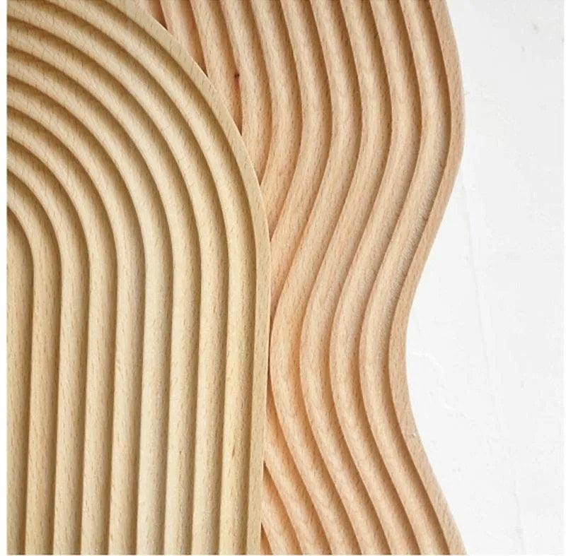 Neutral Wooden Tray For Coffee Bread │ Modern Decorative Platter │ Kitchenware - Besontique Home