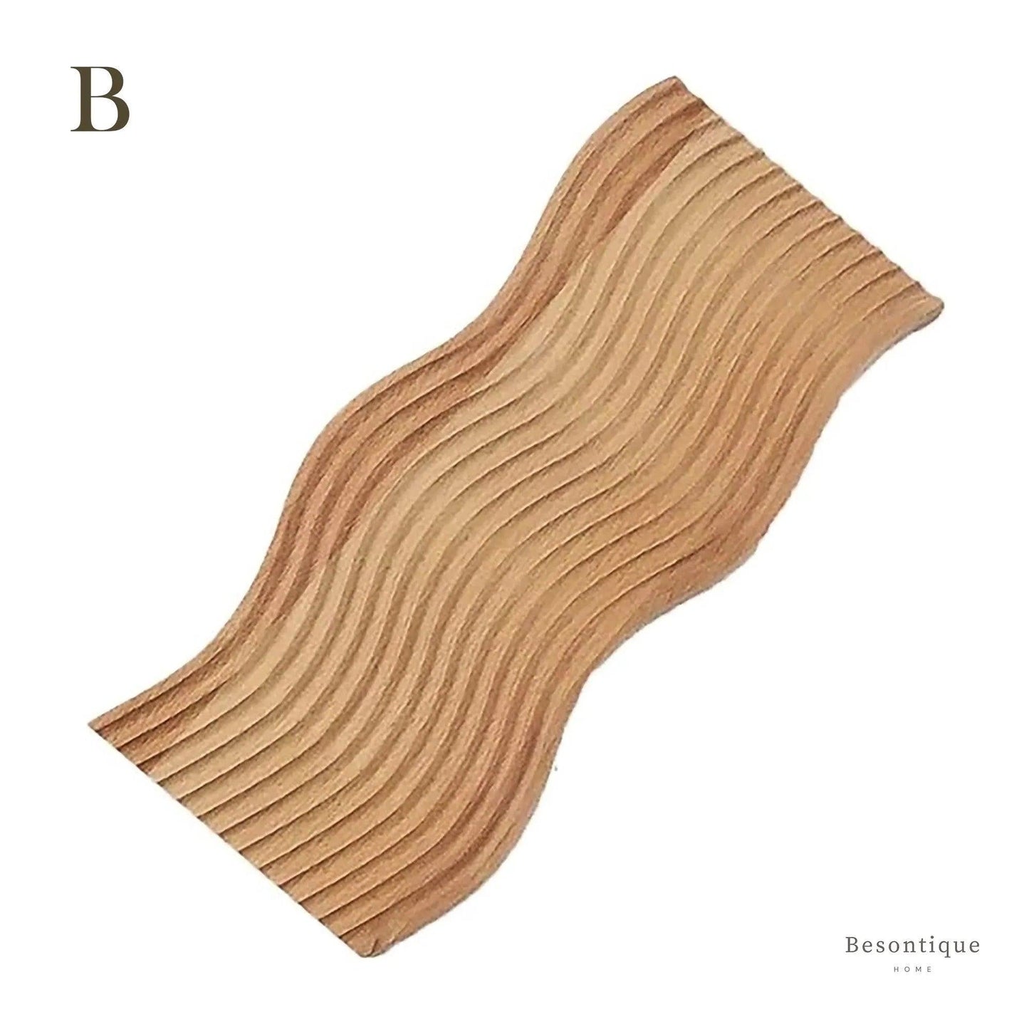 Neutral Wooden Tray For Coffee Bread │ Modern Decorative Platter │ Kitchenware - Besontique Home