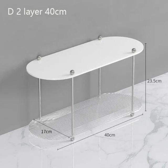 Nordic 2/3 Layered Acrylic Storage Rack Shelf │ Modern Simple Decorative Tray Organizer - Besontique Home