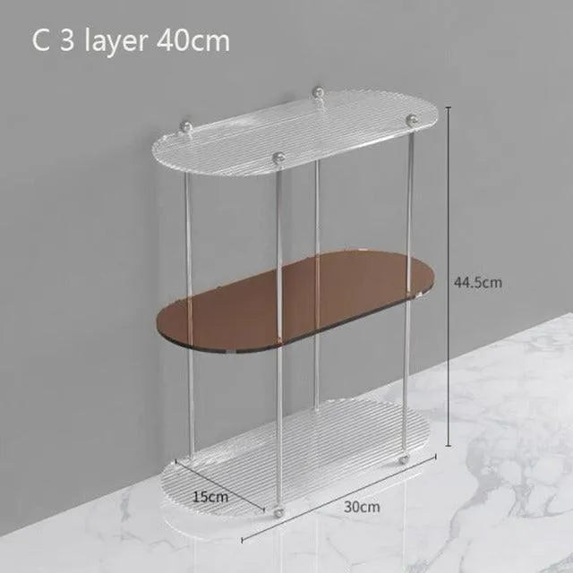 Nordic 2/3 Layered Acrylic Storage Rack Shelf │ Modern Simple Decorative Tray Organizer - Besontique Home