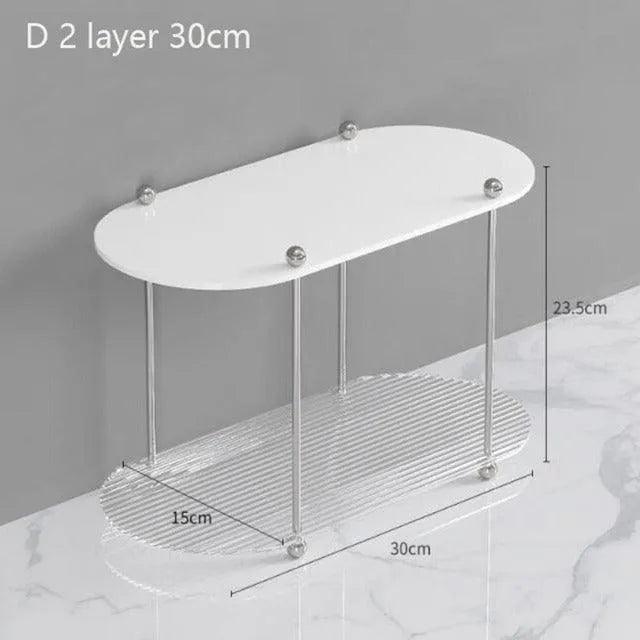Nordic 2/3 Layered Acrylic Storage Rack Shelf │ Modern Simple Decorative Tray Organizer - Besontique Home