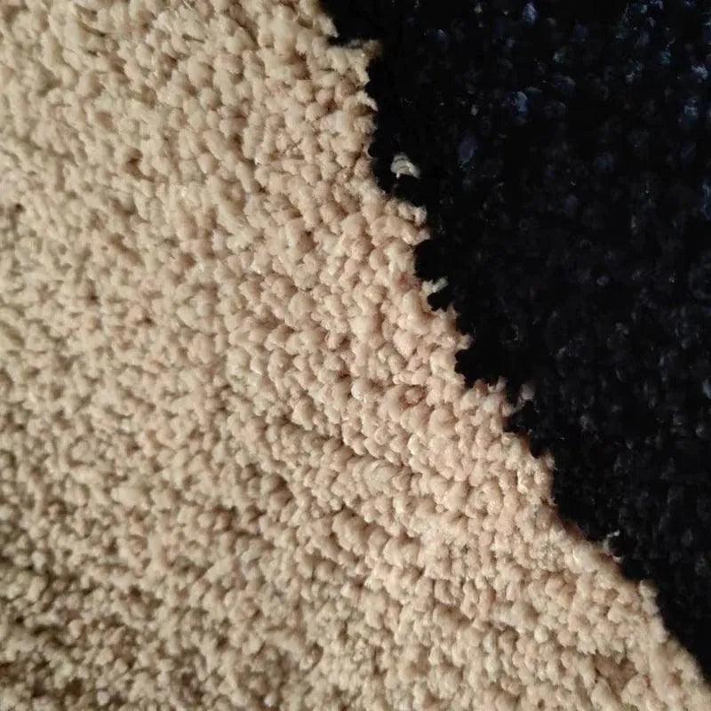 Nordic Abstract Irregular Tufted Rug │ Black Pattern Soft Plush Fluffy Carpet │ For Bedroom Bathroom Home Decor - Besontique Home
