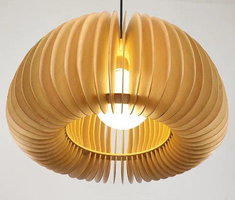 Nordic Art Wooden Ceiling Lamp Lighting │ Modern Retro Style Hanging Light - Besontique Home