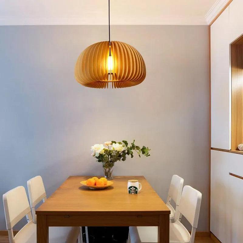 Nordic Art Wooden Ceiling Lamp Lighting │ Modern Retro Style Hanging Light - Besontique Home