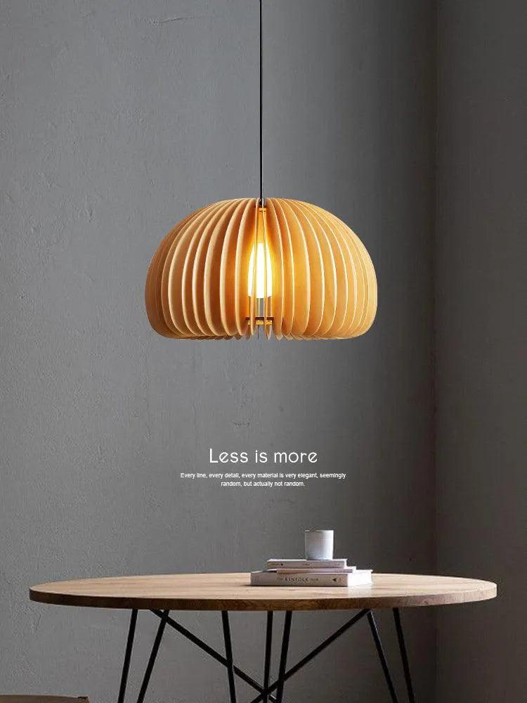Nordic Art Wooden Ceiling Lamp Lighting │ Modern Retro Style Hanging Light - Besontique Home