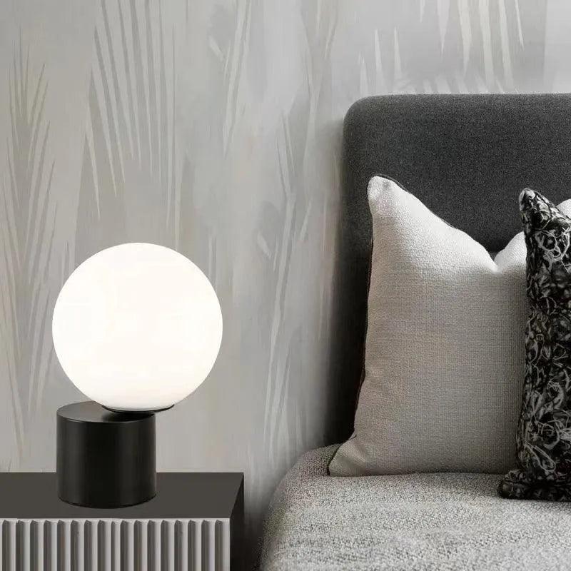 Nordic Glass Ball Table Light Lamp │ Modern Desk Mood Lamp for Bedroom Living Room - Besontique Home