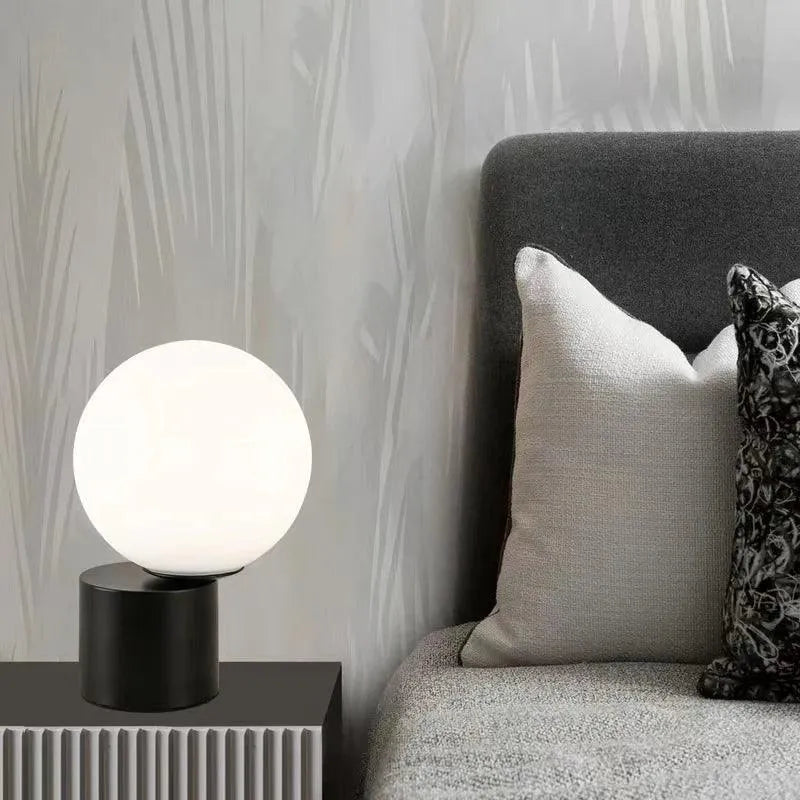 Nordic Glass Ball Table Light Lamp │ Modern Desk Mood Lamp for Bedroom Living Room - Besontique Home