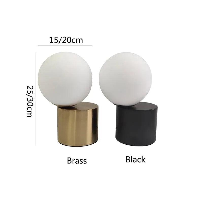 Nordic Glass Ball Table Light Lamp │ Modern Desk Mood Lamp for Bedroom Living Room - Besontique Home