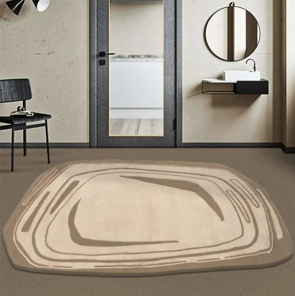 nordic-irregular-faux-cashmere-rugs-black-light-brown-modern-living-room-bedside-soft-fluffy-carpet-besontique-home-96934 - Besontique Home