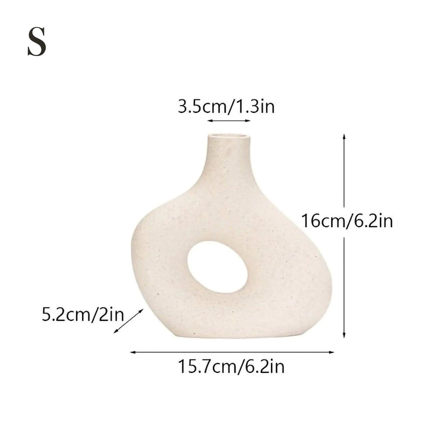 Nordic Matte Ceramic Vase for Pampas Grass │ Table Living Room Decoration Ornament Pot Set - Besontique Home