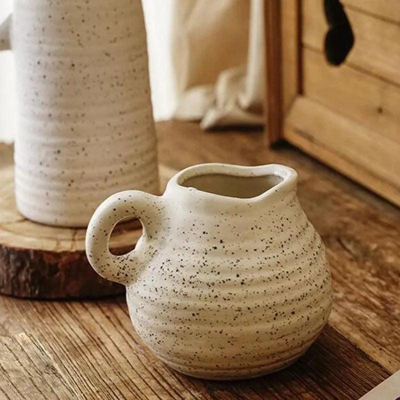 Nordic Minimal Style Ceramic Flower Vase │ Modern Home Plants Holder - Besontique Home