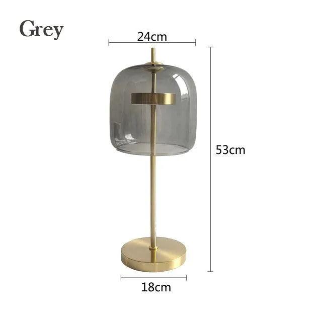 Nordic Transparent Glass Table Lamp │ Modern LED Living Bedroom Decor Lighting Desk Lamp - Besontique Home