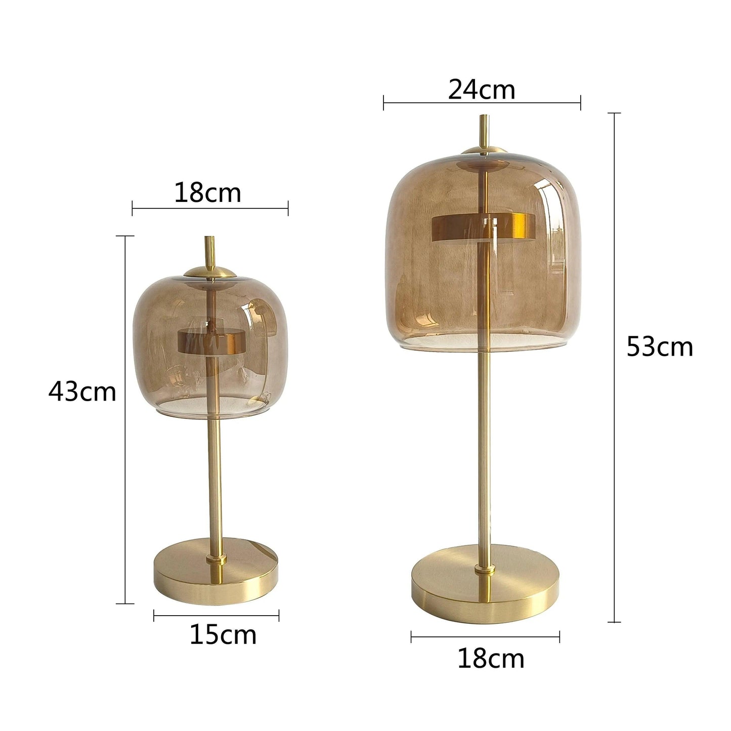 Nordic Transparent Glass Table Lamp │ Modern LED Living Bedroom Decor Lighting Desk Lamp - Besontique Home