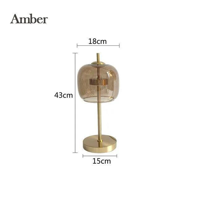 Nordic Transparent Glass Table Lamp │ Modern LED Living Bedroom Decor Lighting Desk Lamp - Besontique Home