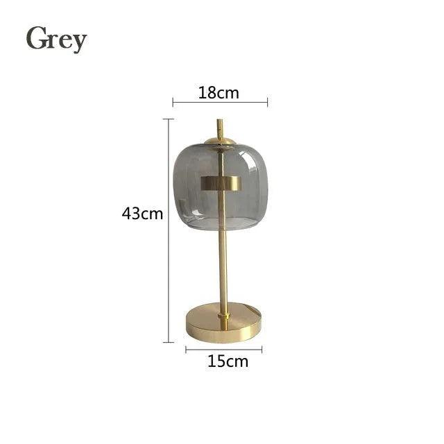 Nordic Transparent Glass Table Lamp │ Modern LED Living Bedroom Decor Lighting Desk Lamp - Besontique Home