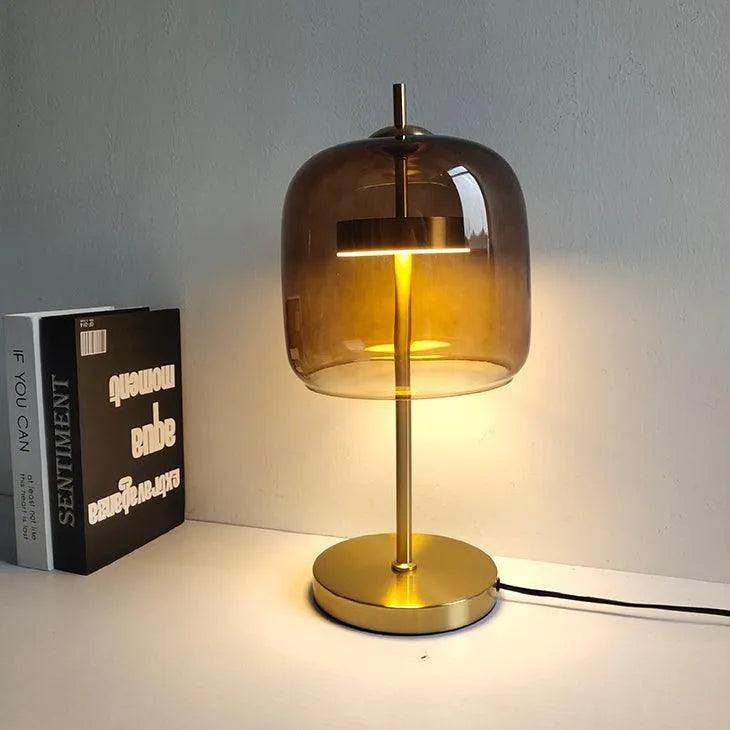 Nordic Transparent Glass Table Lamp │ Modern LED Living Bedroom Decor Lighting Desk Lamp - Besontique Home