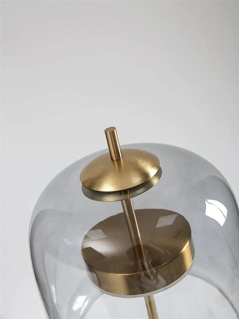 Nordic Transparent Glass Table Lamp │ Modern LED Living Bedroom Decor Lighting Desk Lamp - Besontique Home