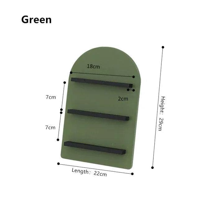 Nordic Vertical Wooden Storage Shelf (Beige / Brown / Green) │ Modern Home Decoration Organizer - Besontique Home
