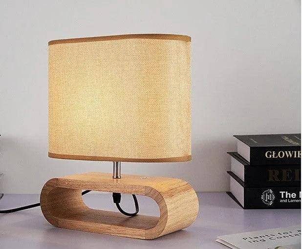 Nordic Wood Base Table Lamp │ Modern Table Mood Light For Bedroom Decoration - Besontique Home